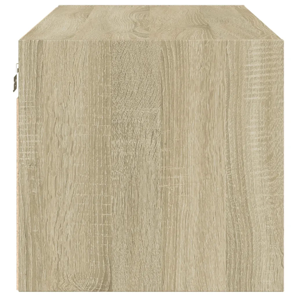 Armadietto a Muro | Mobile a Muro con Ante in Vetro Rovere Sonoma 102x37x35 cm