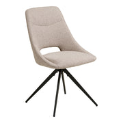 Set di 2 Sedie Dokka, Beige, Tessuto, 57,5x52x87,5 cm