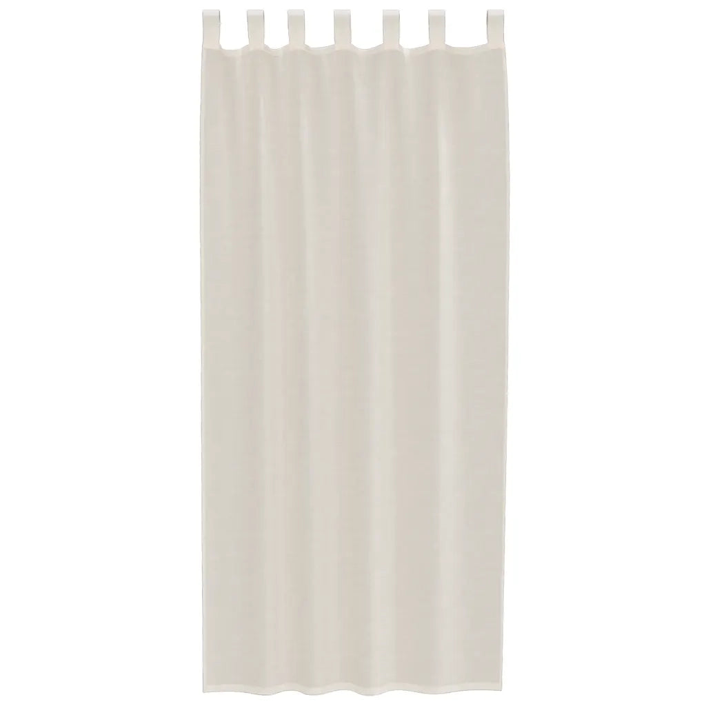Tende in Voile con Linguetta 2 pz Crema