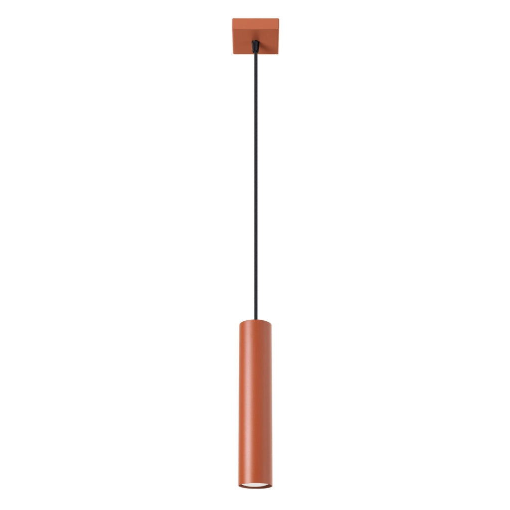Lampada a sospensione MODENO ocra rossa tubo 30cm GU10