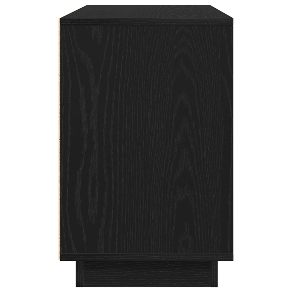Sideboard Nero Rovere 102x35x55 cm Legno ingegnerizzato