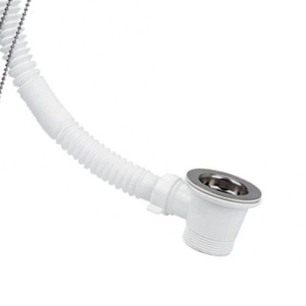 Colonna vasca semplice con tubo di collegamento estensibile