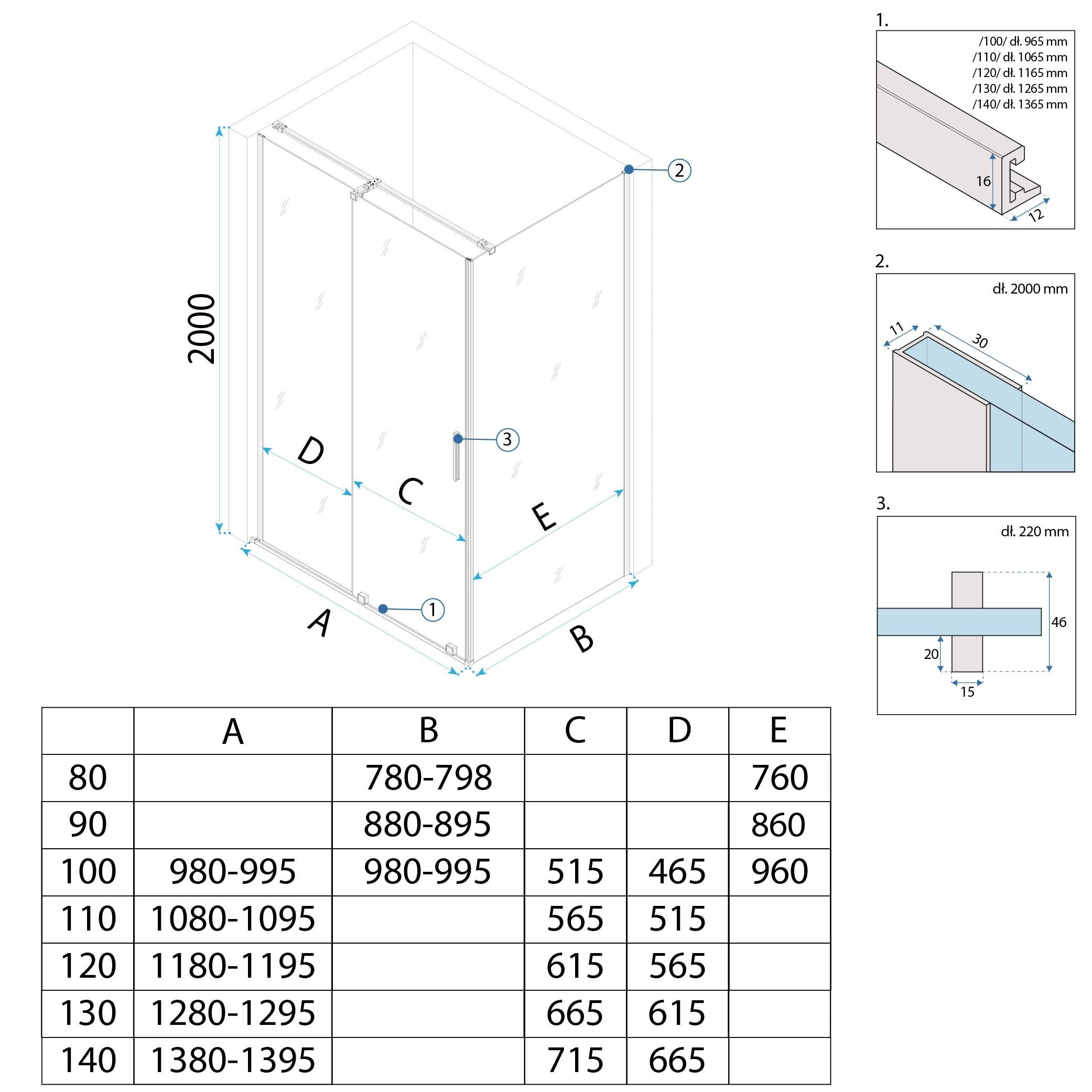 Cabina Doccia Rea Montana Gold Brush 130x90