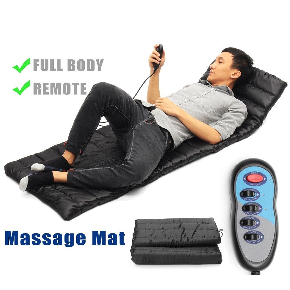 Trade Shop - Materassino Massaggiante Vibrante A 9 Zone Con 4 Aree Vibranti Massaggio Shiatsu -