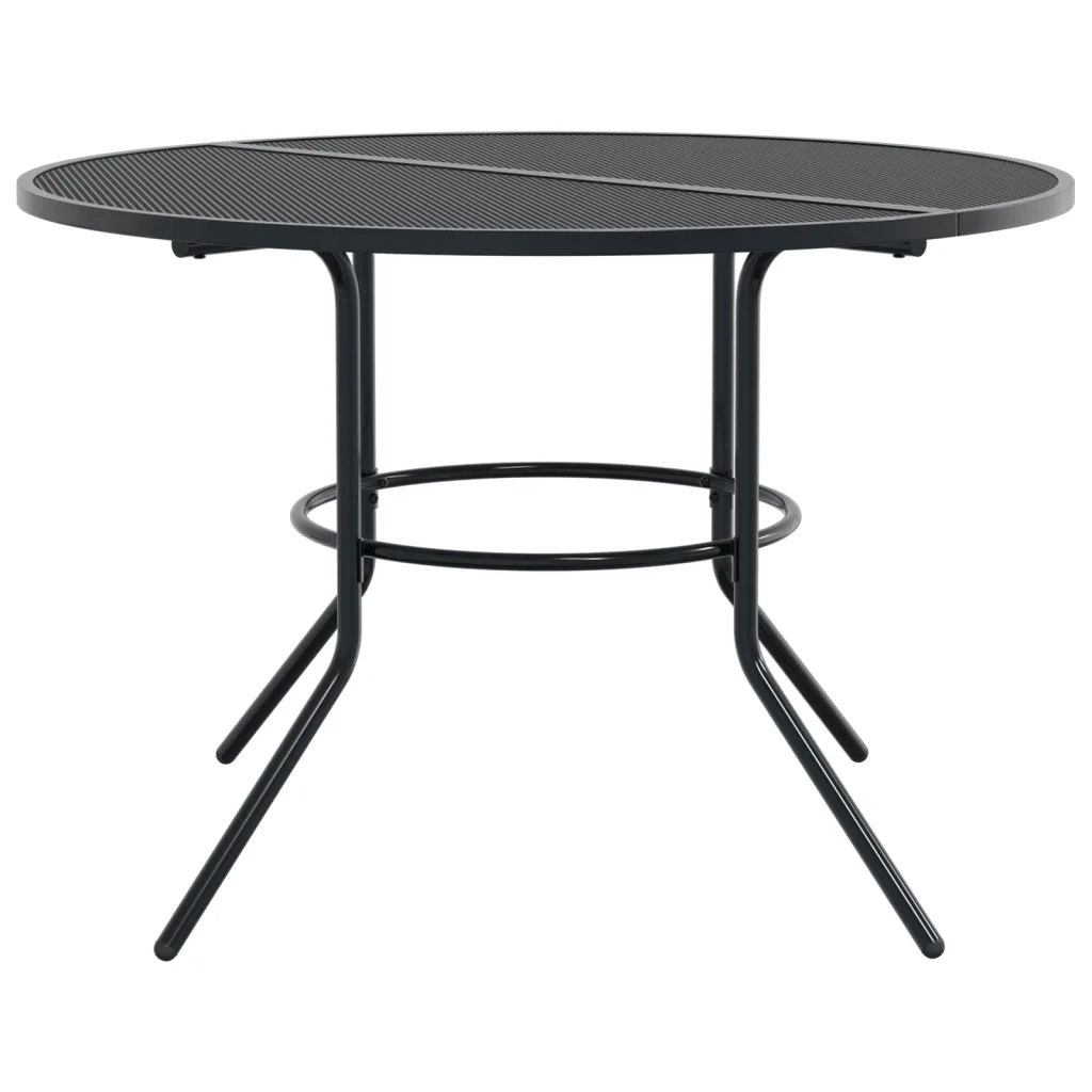 Set Sedie Giardino Impilabili 5pz Antracite Acciaio Verniciato 3283770