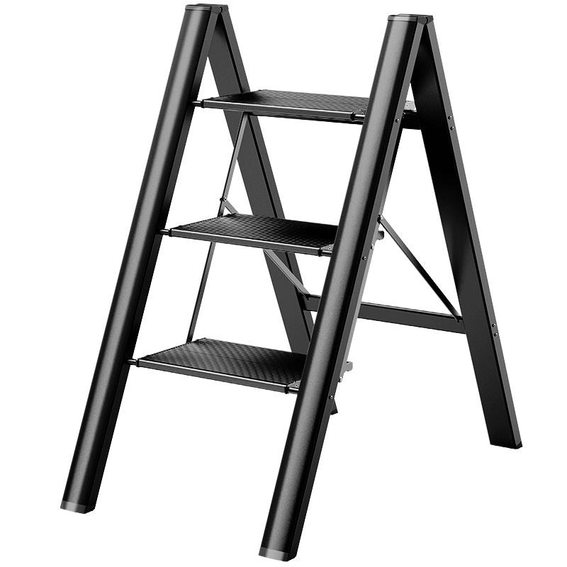 Scala a 3 gradini, sgabello pieghevole, gradini antiscivolo pi¨´ larghi e migliorati, scala portatile e leggera per casa e cucina, supporta fino a 150