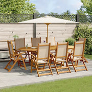 Set Pranzo da Giardino 9pz Legno Massello di Acacia e Textilene 3279319