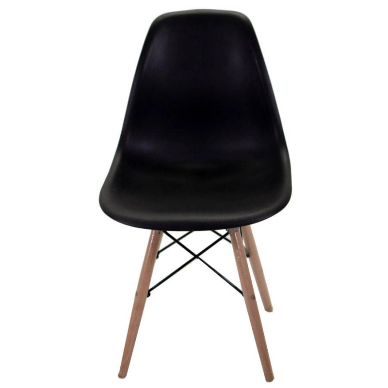 Sedia resina legno nero cm 51x46h42,5/82