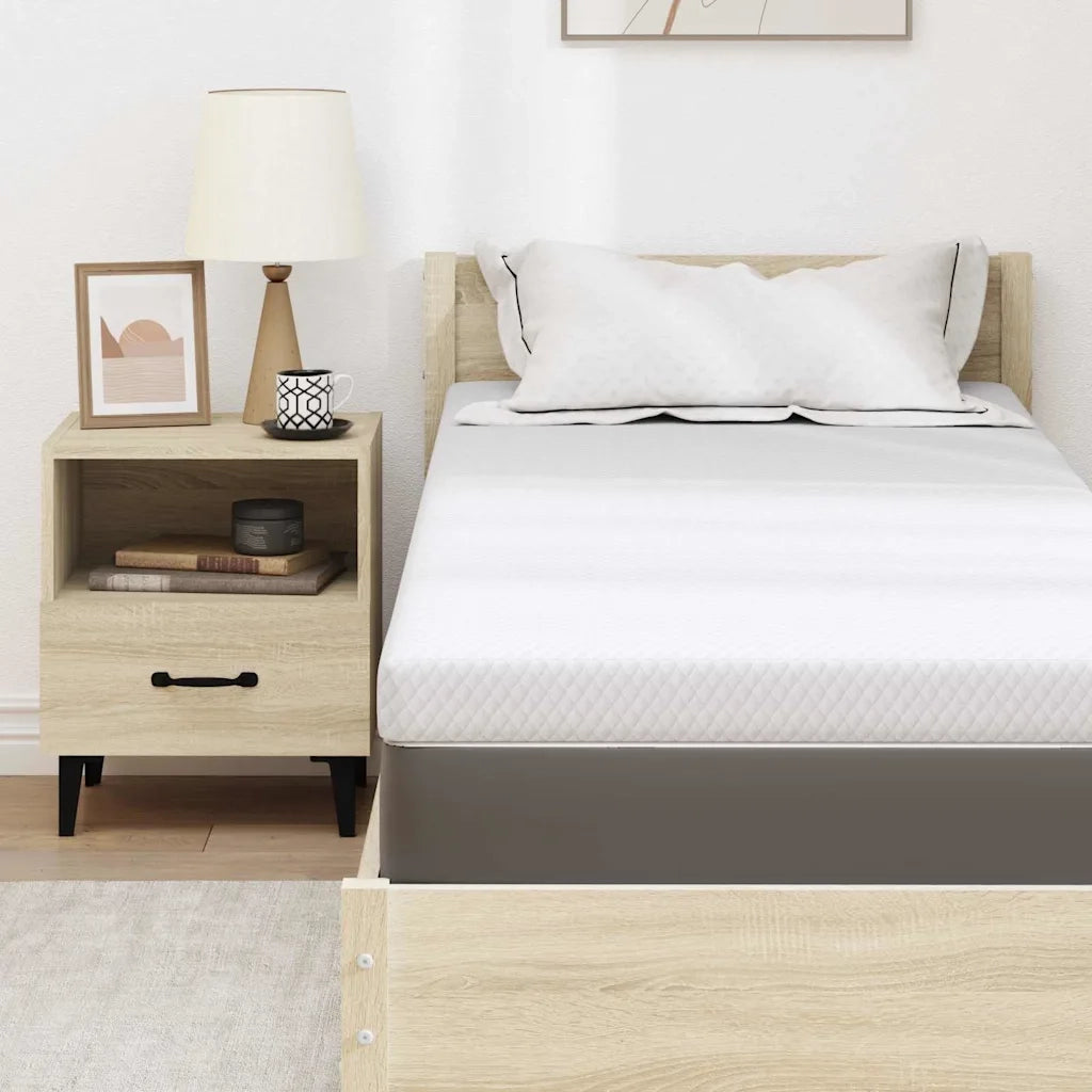 Topper per materasso-Materassino Bianco 80 x 200 cm Tessuto Jacquard 151807
