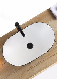 Lavabo Da Appoggio Rea Royal White Black