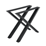 Set di 2 Gambe in Acciaio 'Greith' a Forma di X per Mobili Fai da Te (LxA) 79 x 72 cm - Nero [en.casa]