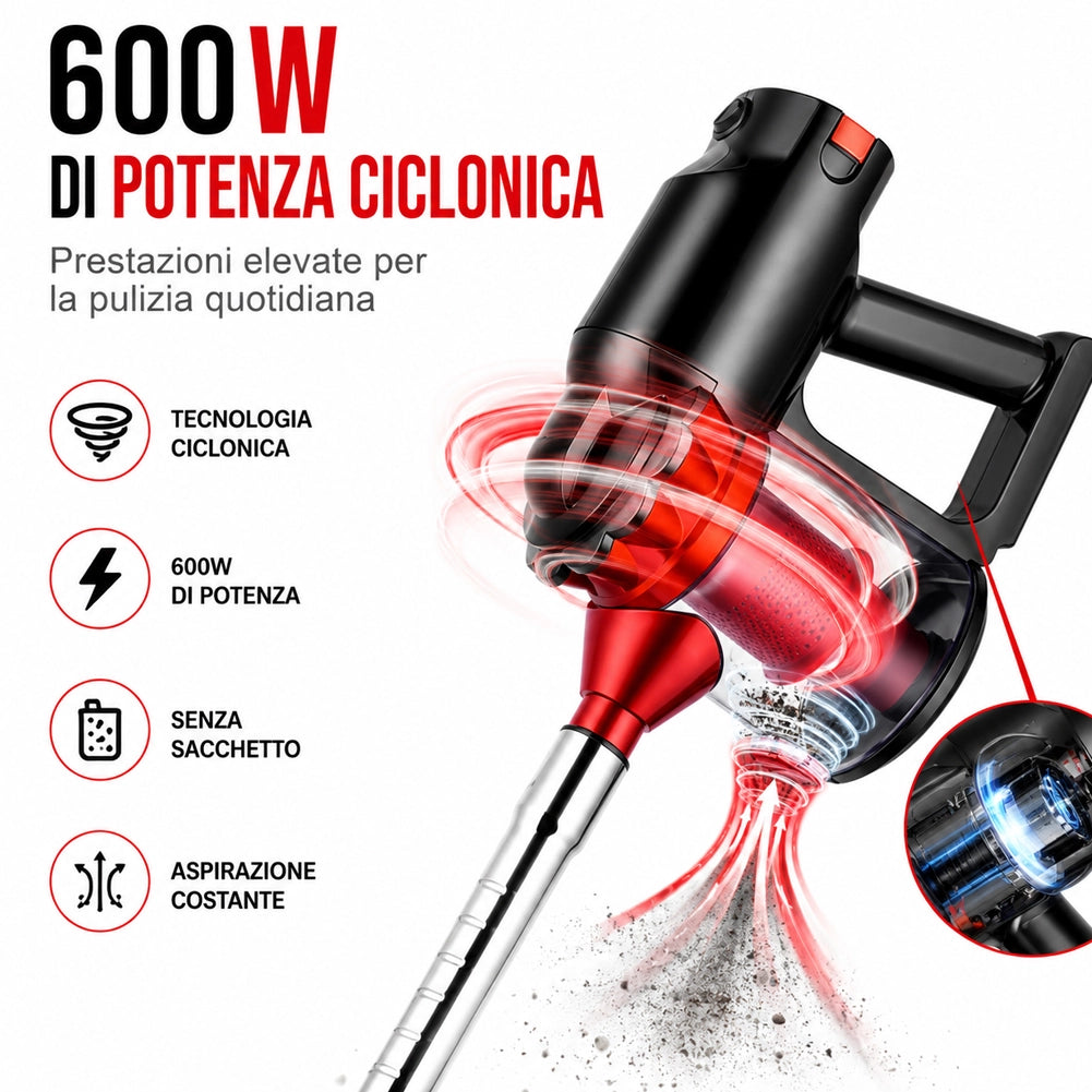 Scopa Elettrica senza sacchetto Aspirapolvere DCG BS3070 Ciclonica 600W BS-3070