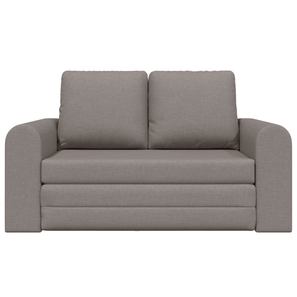 Divano Letto a Pavimento 2 in 1 Tortora 148x71x83 cm Tessuto