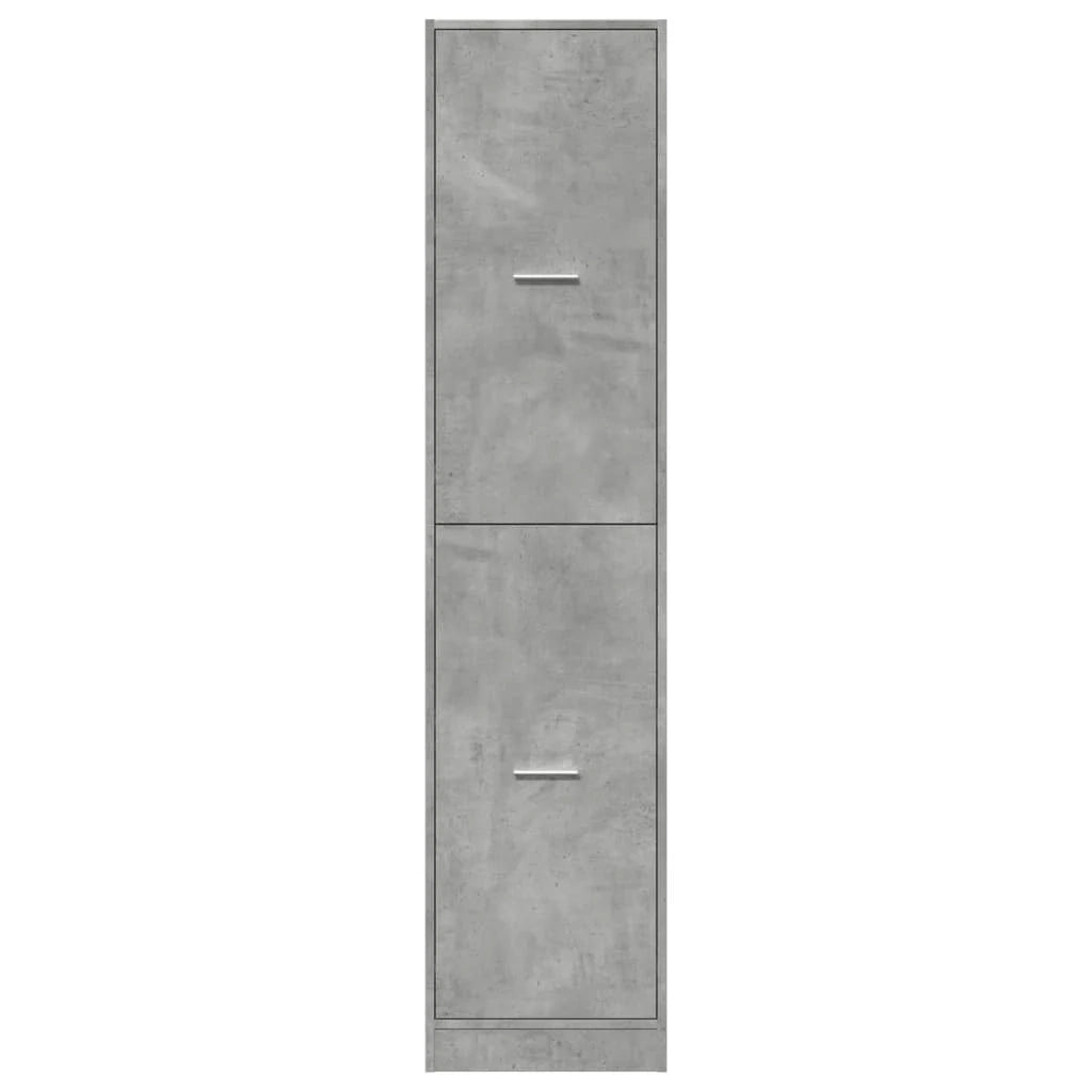 Mobiletto moderno per farmacia grande capacità di stoccaggio 40 x 40,5 x 174,5 cm legno ingegnerizzato grigio cemento 02_0055670