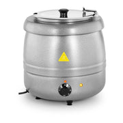 Zuppiera elettrica professionale (400 watt 10 litri 35 - 80 °C argento acciaio e acciaio inox) 14_0004128