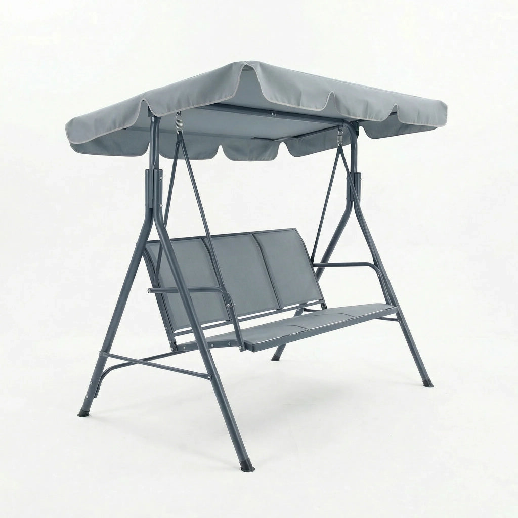 Dondolo da giardino Eden, 3 posti (170x107,5x151,5 cm), struttura in acciaio, seduta in textilene