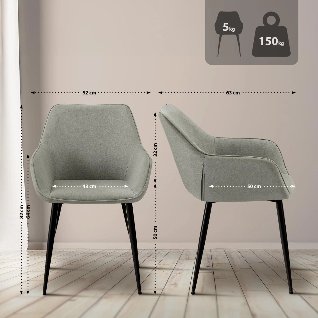 Sedia per sala da pranzo Vessa in tessuto 3