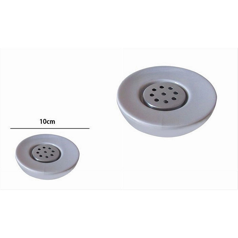 Trade Shop - Porta Sapone Saponetta In Ceramica Con Piastra Accessorio Arredo Per Bagno 59874 -