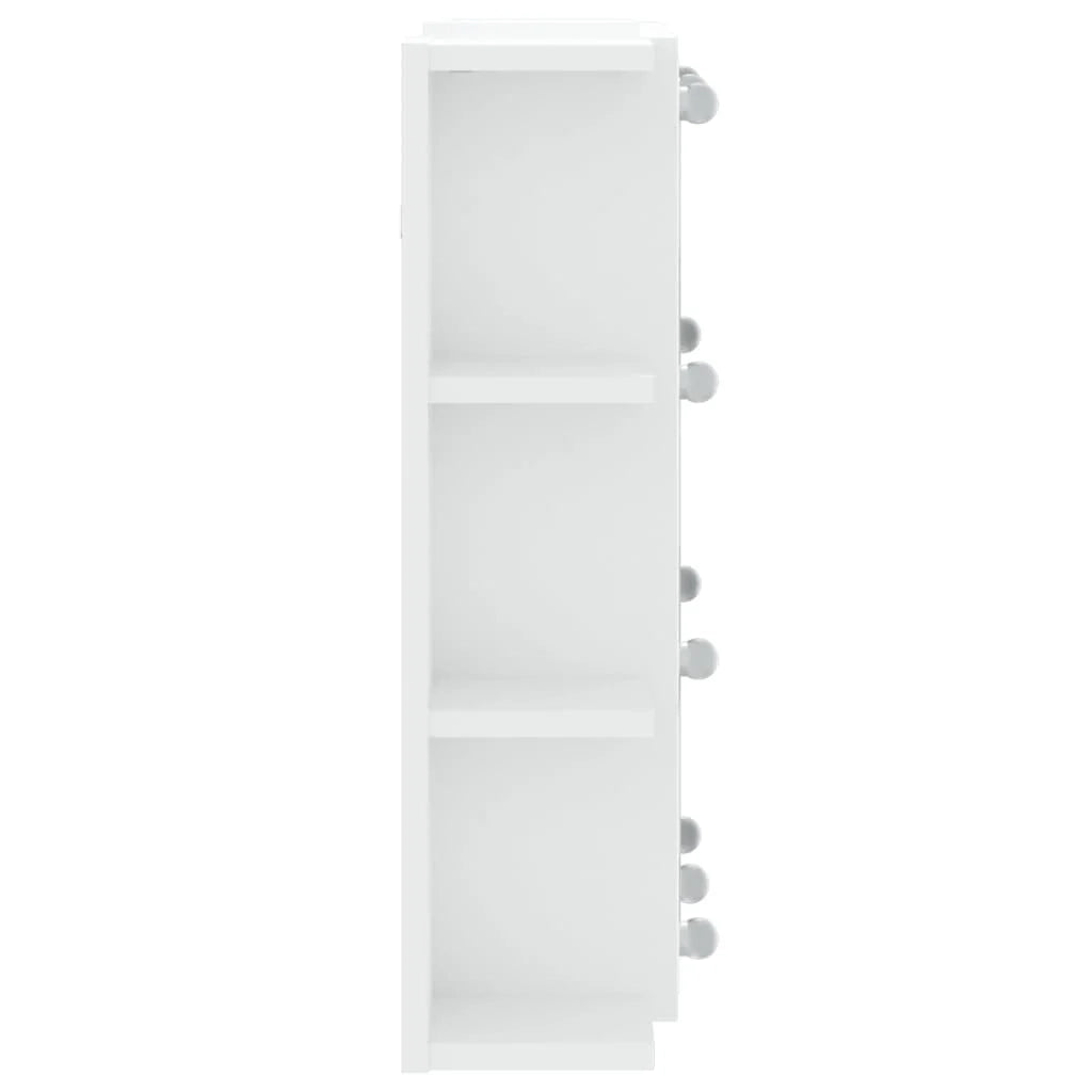 Armadio a specchio con illuminazione a LED 70 x 16,5 x 60 cm bianco 02_0006655
