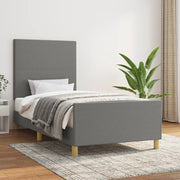 Giroletto con Testiera Grigio Scuro 90x190 cm in Tessutocod mxl 97932
