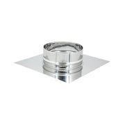 Base forata inox da 200x200mm a innesto m 80 - 180mm 6 decimi, diametro 180mm