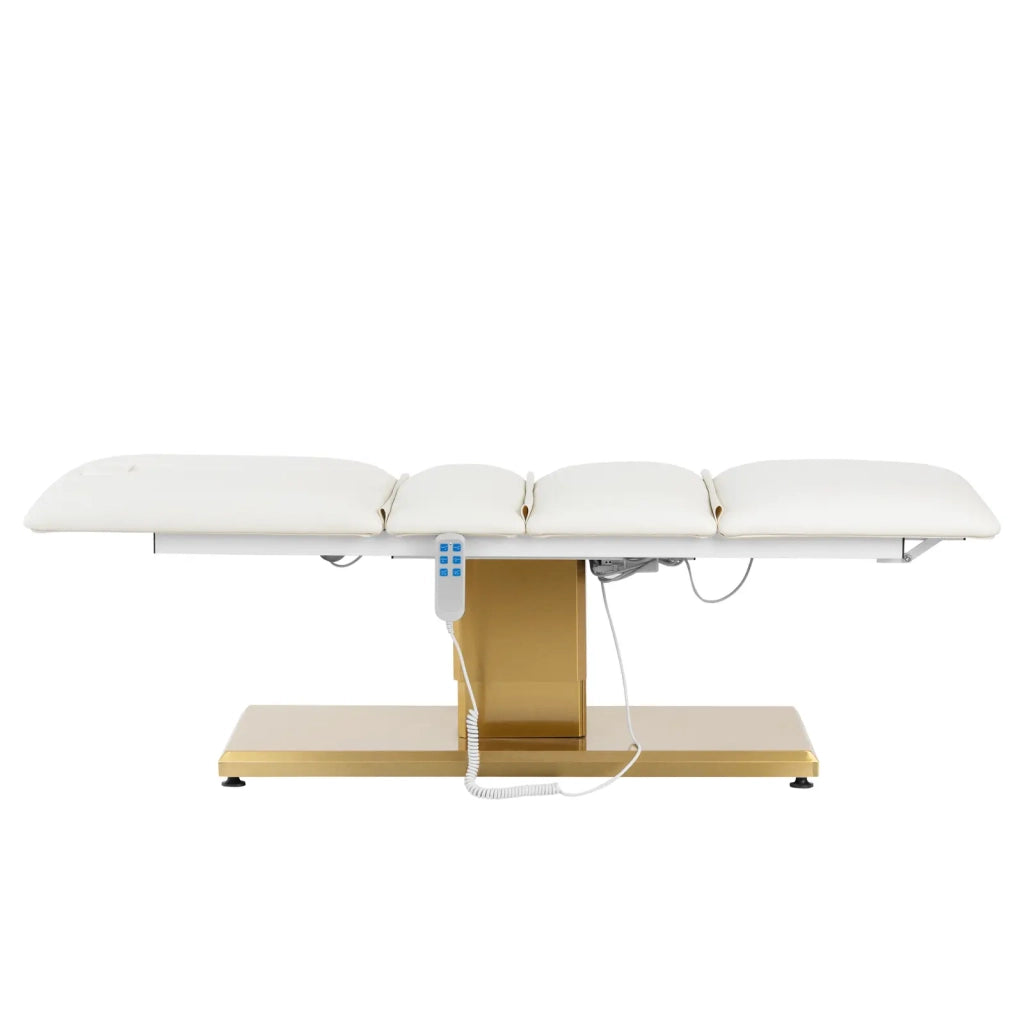 Poltrona estetica 150 kg 190 x 65 x 74 cm oro e bianco 14_0008991