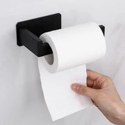 Sostegno per carta igienica senza perforazione, adesivo, 1 sostegno per carta igienica + 4 appendiasciugamani in acciaio inossidabile, sostegno per carta igienica, adatto per bagno e cucina