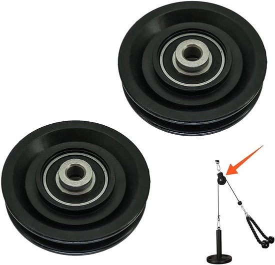 Rolle per cavi in nylon con cuscinetti universali per apparati di fitness, accessorio di ricambio 90 mm (2)