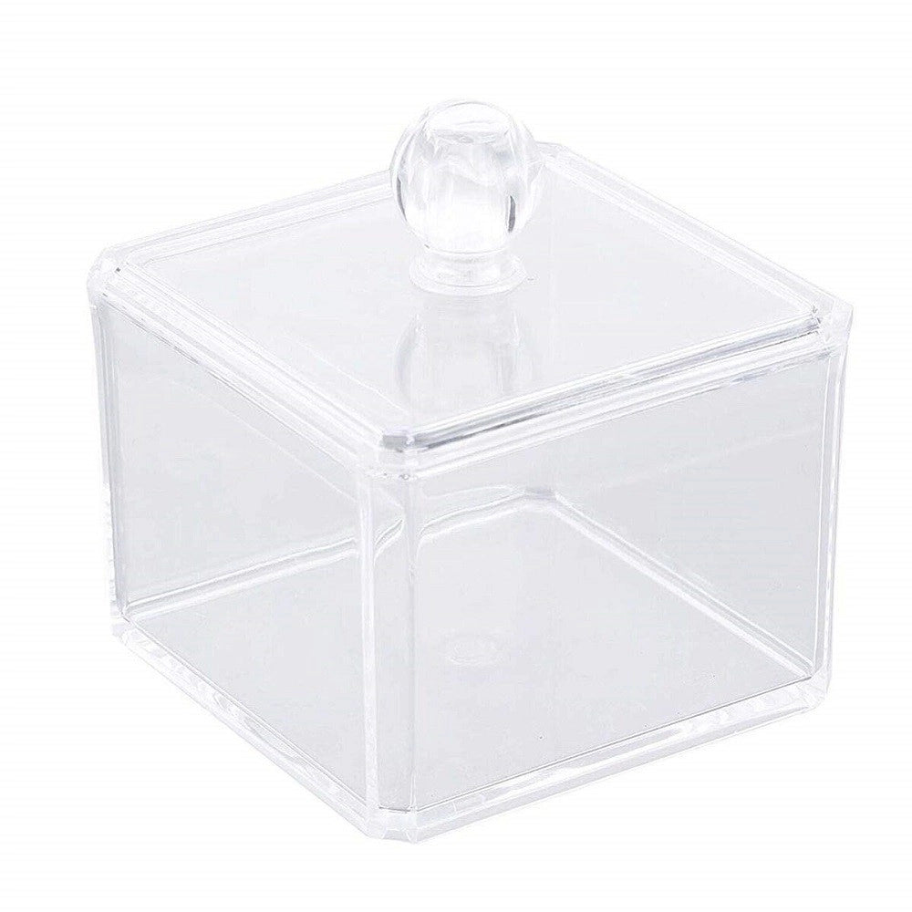 Trade Shop - Organizer Contenitore Quadrato Porta Dischetti Struccanti Trucco Espositore Acrilico -