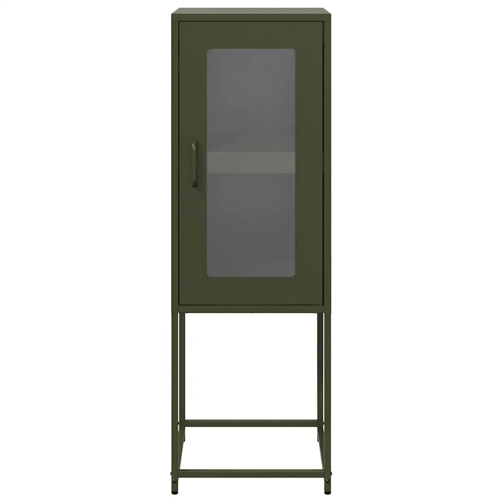 vidaXL Credenza Verde Oliva 36x39x107 cm in Acciaio Laminato a Freddo