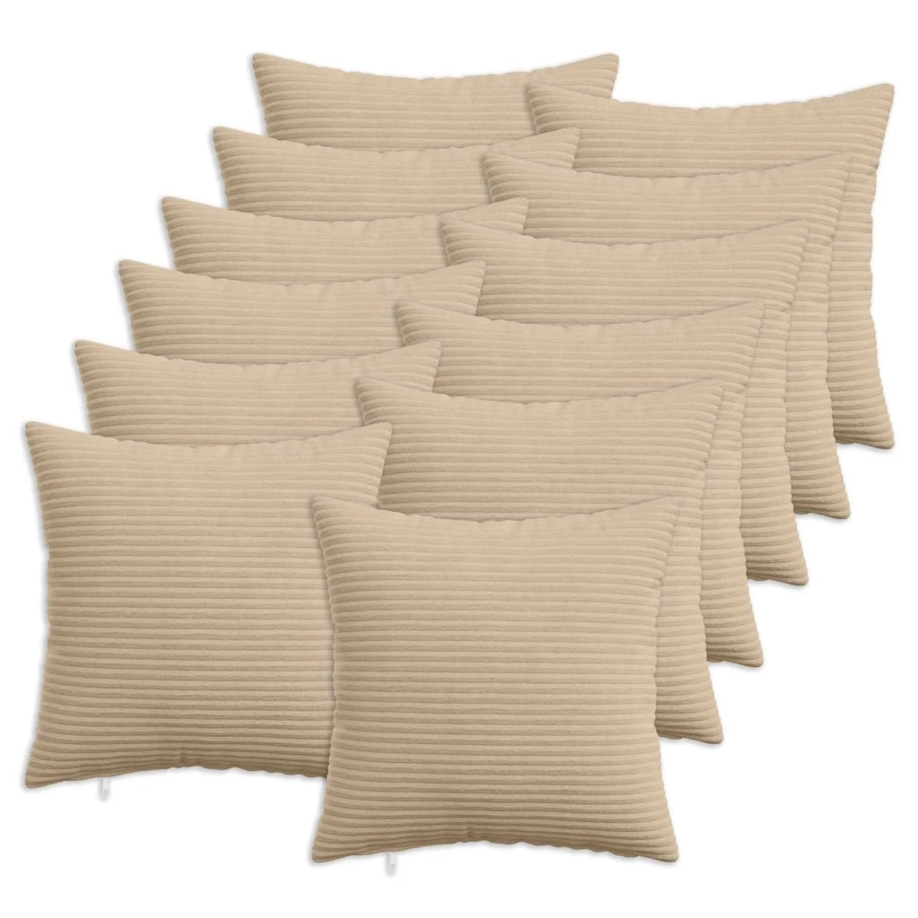 Federa 12 pcs HEERLEN Tortora 45 x 45 cm corduroy 910422