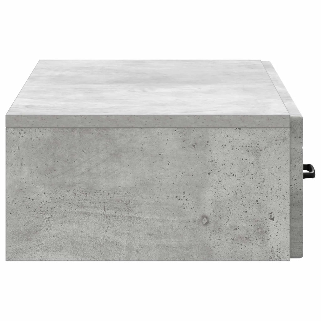 Tavolino da Parete Laterale Grigio Cemento 87,5 x 34,5 x 17 cm 899008