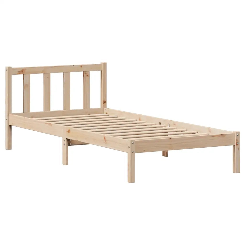 Letto senza Materasso 90x190 cm in Legno Massello di Pino