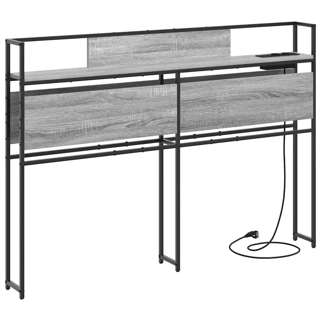 vidaXL Testata contenitore Grigio sonoma 135 cm Legno multistrato