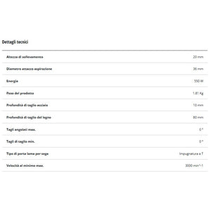 SEGHETTO ALTERNATIVO TC-JS 80/1 KIT 550W