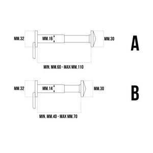 SPIONCINO DIAMETRO 16MM PER PORTE DA 60 A 110 SATI