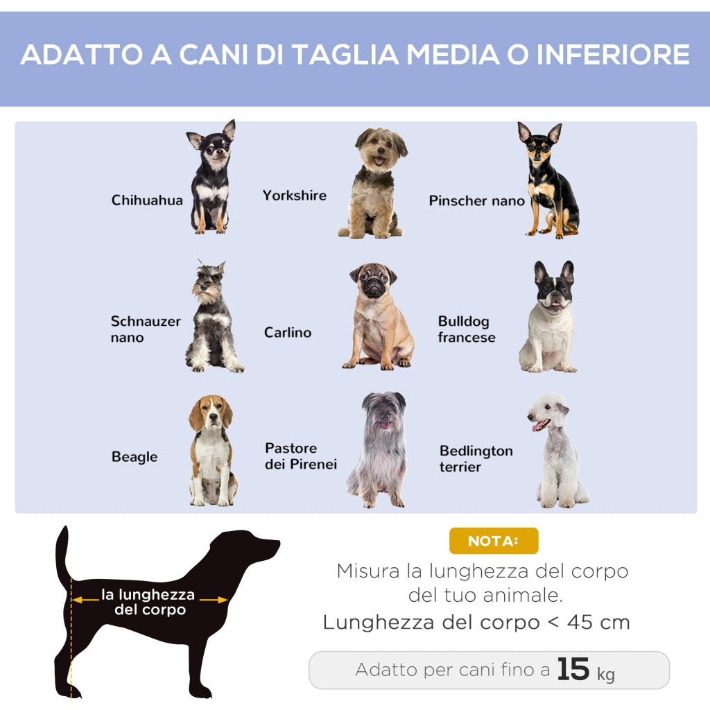 EasyComfort Brandina per Cani Taglia Piccola Pieghevole per Interno ed Esterno, Lettino per Cani Rialzato, in Acciaio e Tessuto Oxford, 71x58x20 cm, Blu