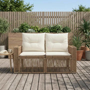 Divano da giardino 2-Numero di posti Beige polyrattan 42026700