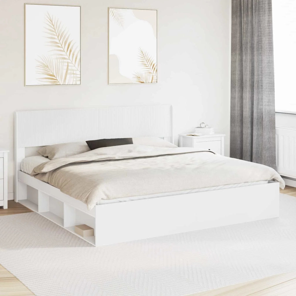 Testiera Letto Bianco Legno ingegnerizzato 889655