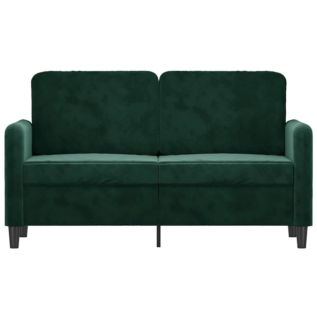 Divano a 2 Posti Verde Scuro 120 cm in Velluto 359434