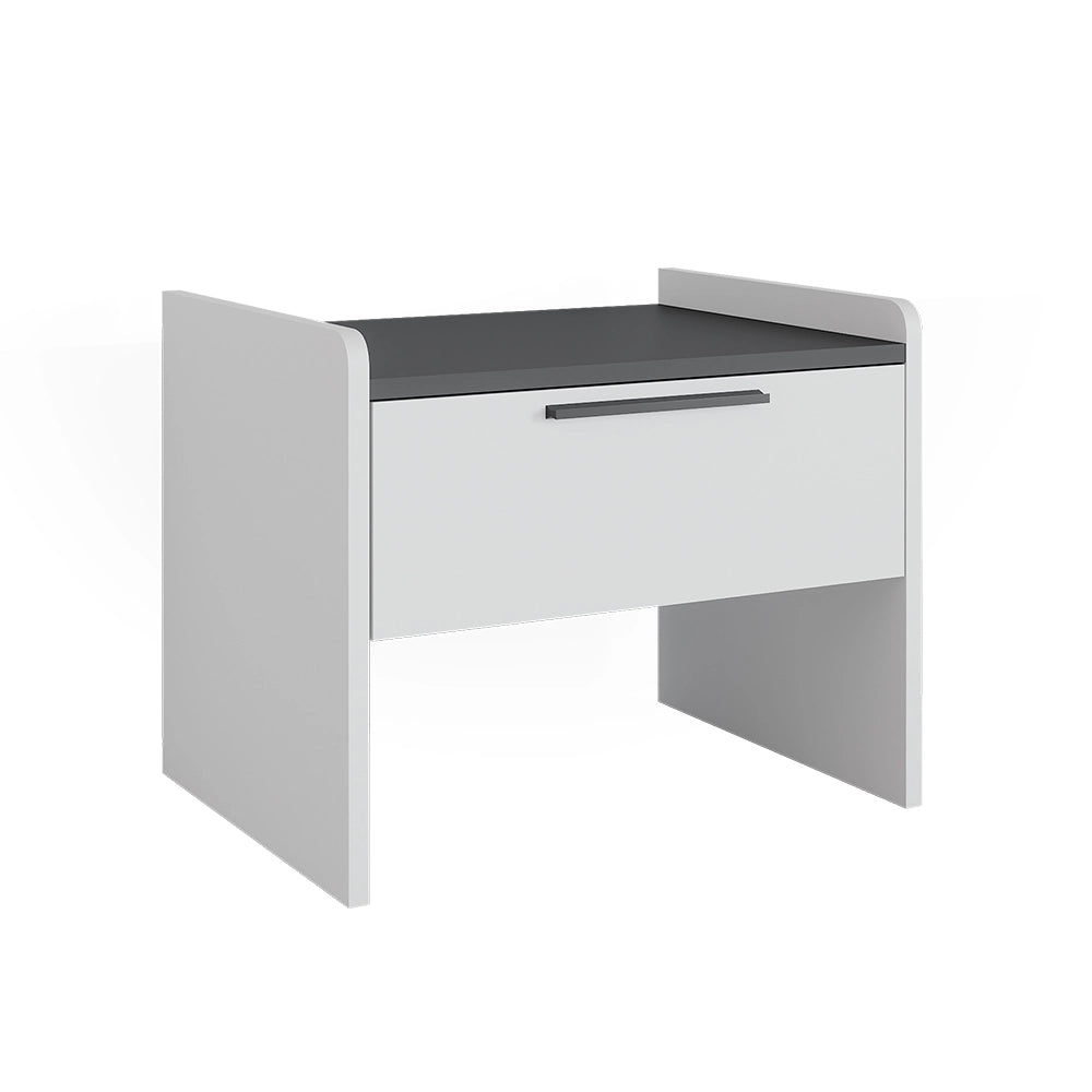 Vicco Panca per la sala da pranzo Bianco/antracite 53.5 x 41.1 cm con 1 cassetto