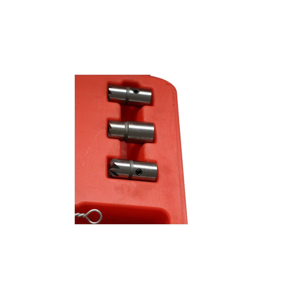 Trade Shop - Set Frese Pulizia Sede Iniettori E Sede Candelette Motori Auto 22 Pz Valigetta -