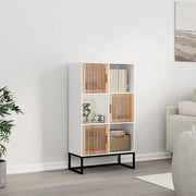 Credenza-Buffet-Armadio da cucina Bianca 70x35x125 cm in Legno Multistrato 237730