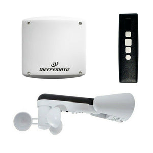 KIT PER DUE 2 MOTORI SENSORE VENTO CENTRALE TELECOMANDO TENDA TENDE DA SOLE KITD