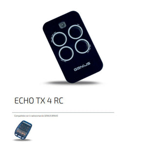 Telecomando radiocomando trasmettitore FAAC GENIUS ECHO TX4 RC 6100334 EX BRAVO