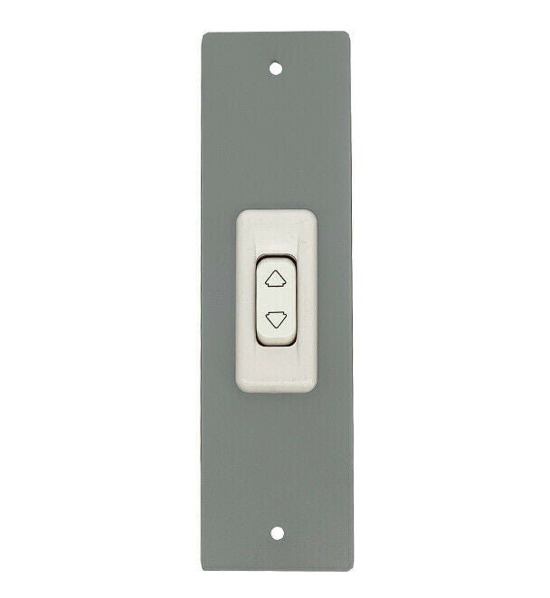 PLACCA 142 MM GRIGIO CON PULSANTE COPRI AVVOLGITORE MOTORE TAPPARELLA TAPPARELLE