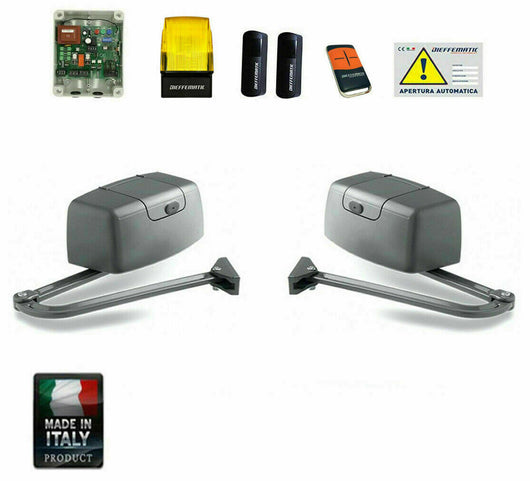 KIT AUTOMAZIONE CANCELLO ANTA BATTENTE 230V 220V PER PILASTRI GRANDI DIMENSIONI