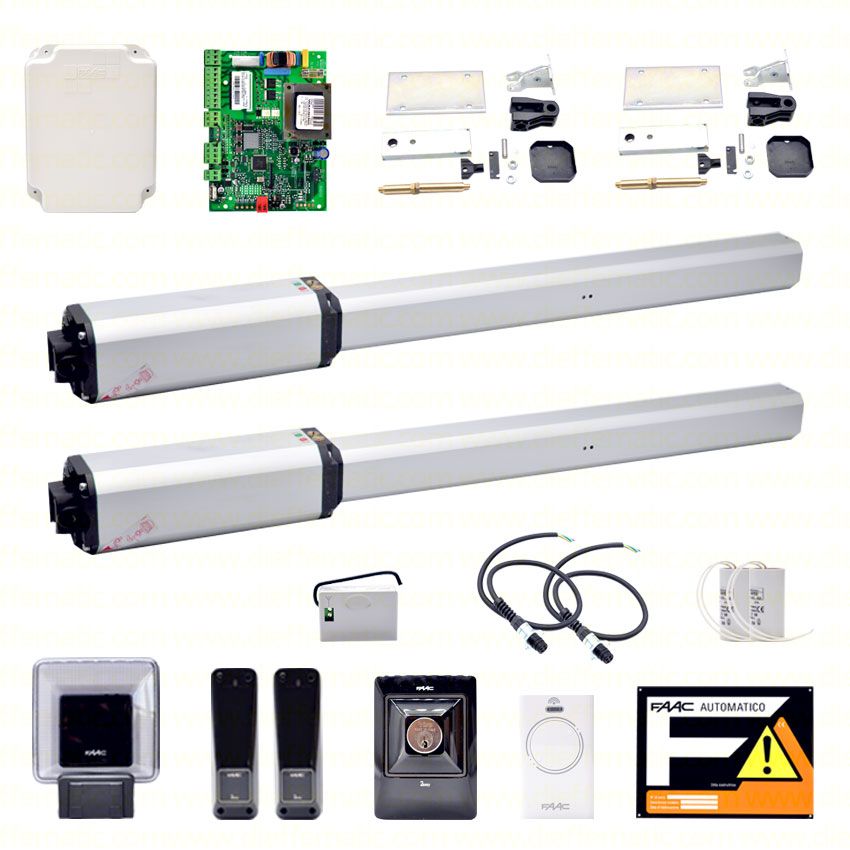 FAAC LEADER 402 KIT AUTOMAZIONE CANCELLO BATTENTE CANCELLI ANTE ANTA AUTOMATICO