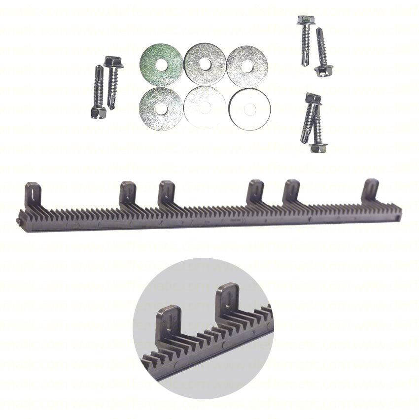 CREMAGLIERA UNIVERSALE PER CANCELLI SCORREVOLI MOTORE MODULO 4 AUTOMAZIONE NYLON