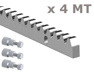 KIT CREMAGLIERA 30X12 4 MT M4 IN ACCIAIO ZINCATA ZINCATO X CANCELLO SCORREVOLE